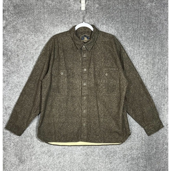 Freedom Foundry Long Sleeve Button Up Shirt Mens Size XXL Brown POCKETS - Picture 1 of 10